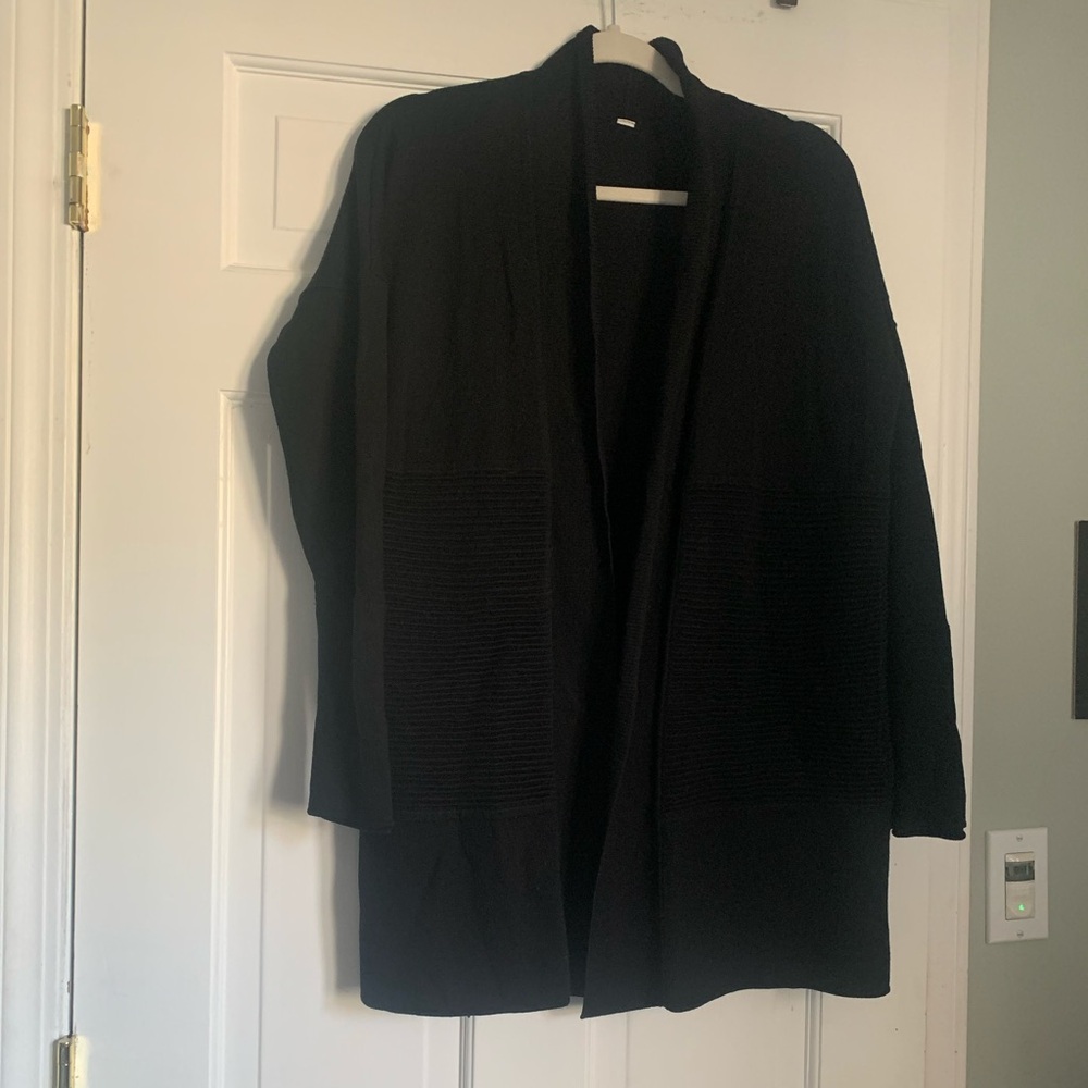 Lululemon black open front cardigan sweater